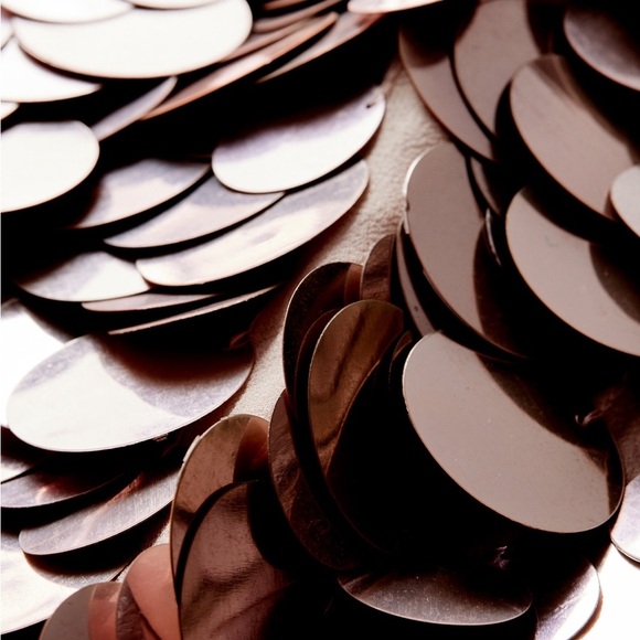 Alice + Olivia RUBI PAILLETTE MICRO SKIRT in Pearl Blush Pink Size 8 - Picture 12 of 13